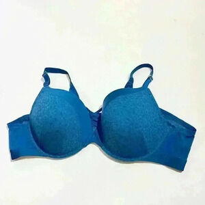 Torrid Curve Teal Cheetah Leopard Print Underwire Bombshell Bra Womens Size 50B